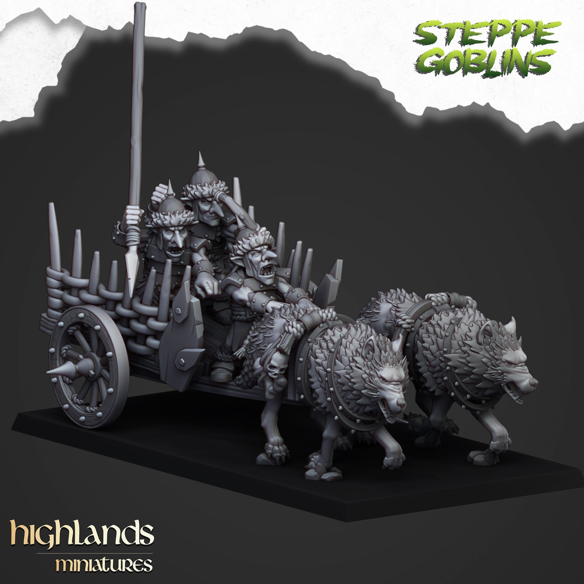 Steppe Goblin Chariot Unit by Highlands Miniatures