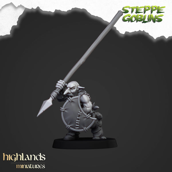 Steppe Goblin with Spears Unit by Highlands Miniatures