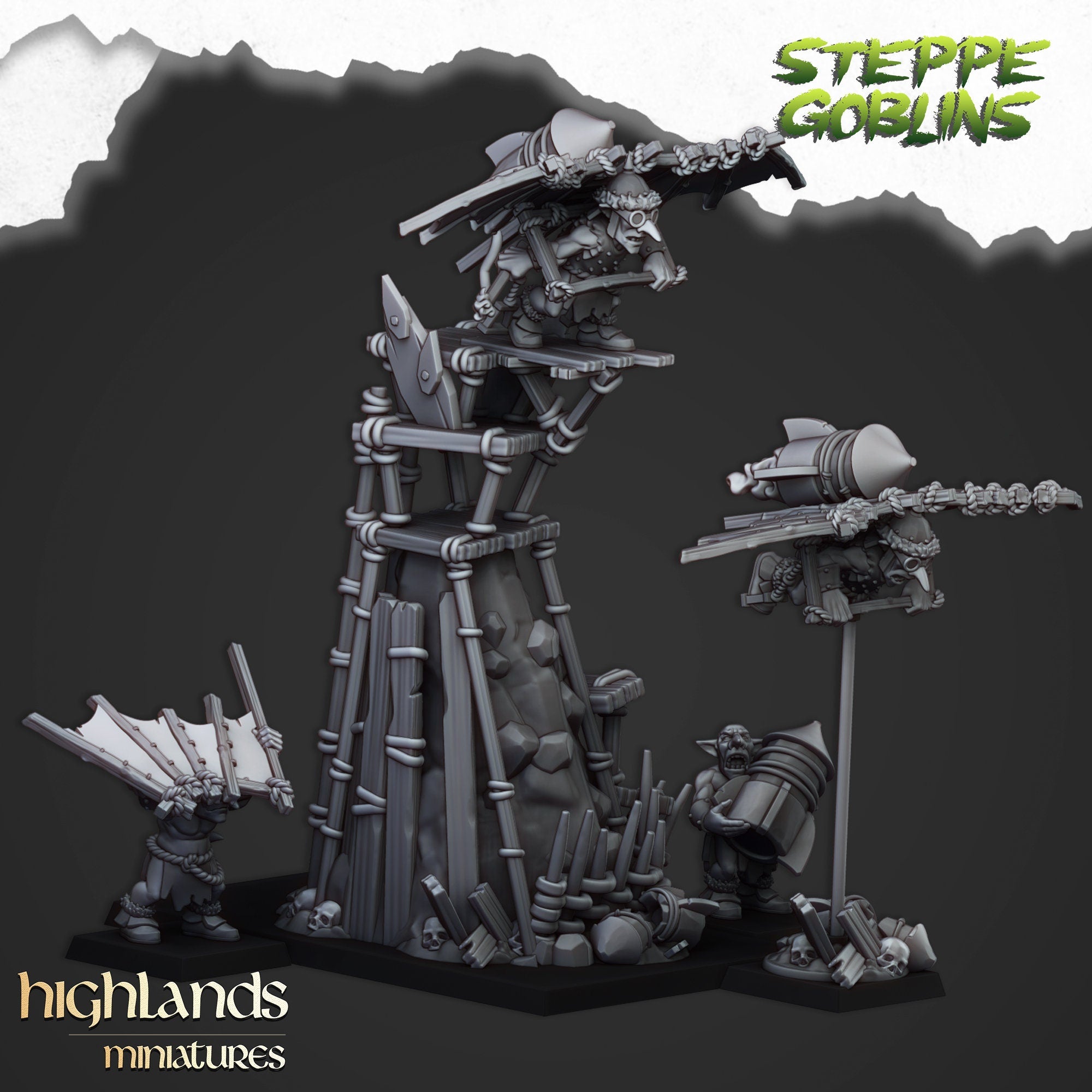 Flying Steppe Goblins Unit by Highlands Miniatures