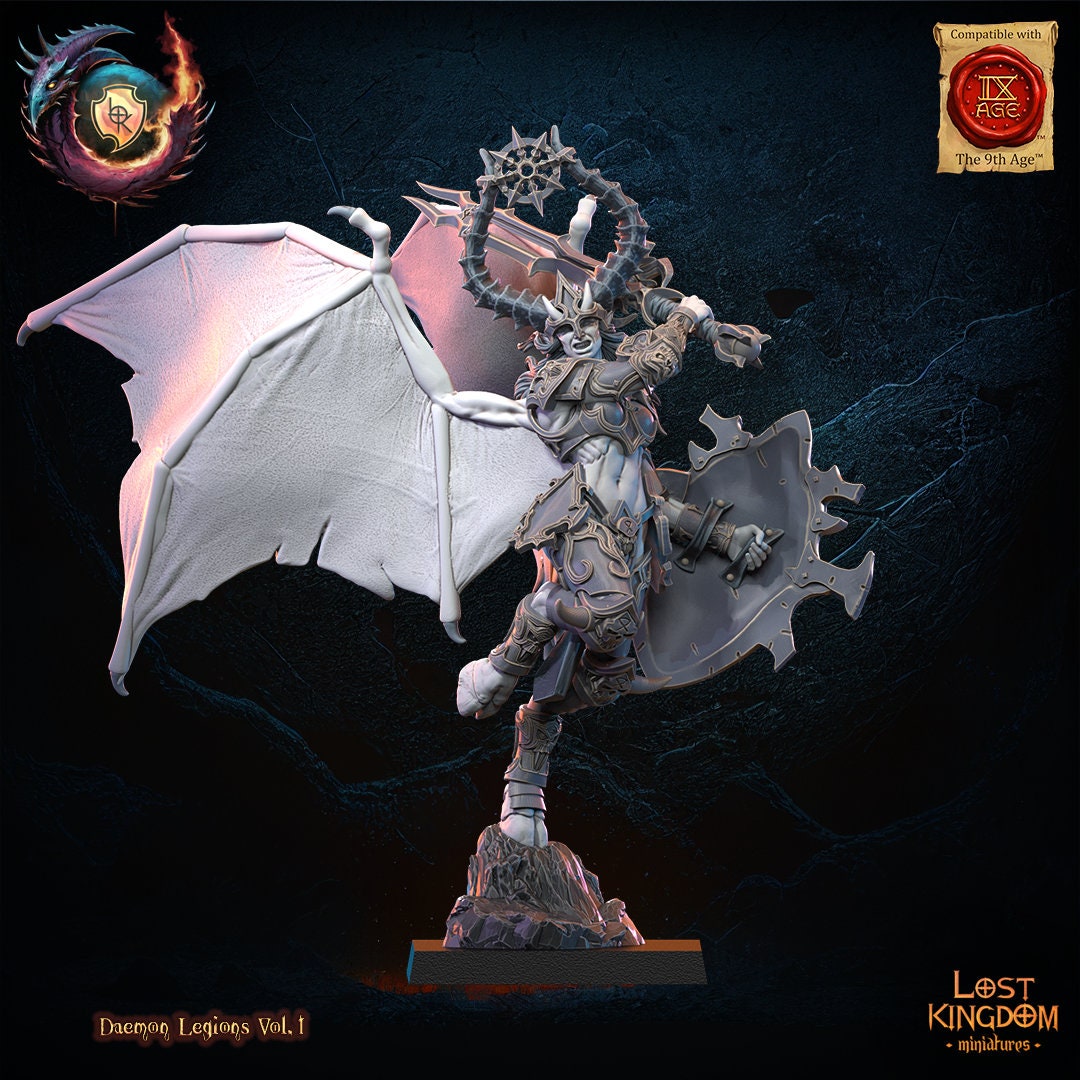 Warriors of the Dark Gods(Daemon Legions) -Fury Heroine  by Lost Kingdom Miniature