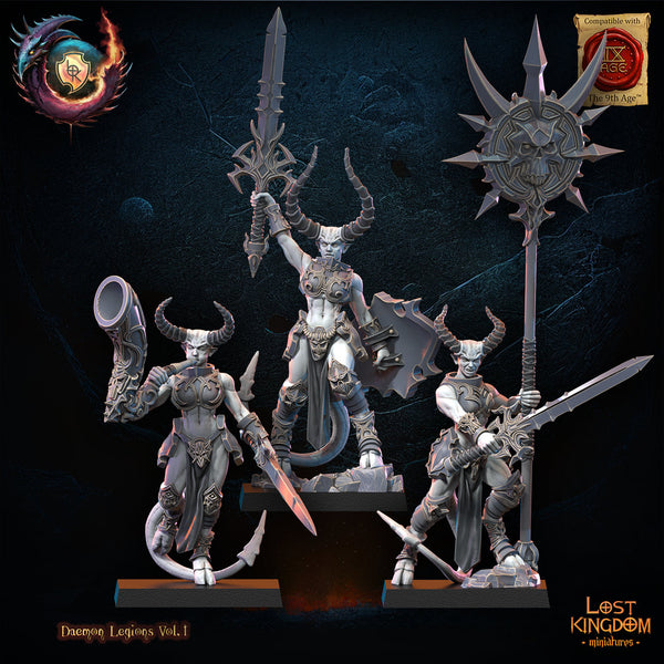 Warriors of the Dark Gods(Daemon Legions) -Succubi by Lost Kingdom Miniature