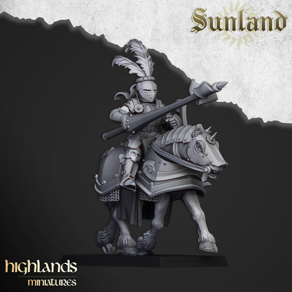 Sunland Knights on Horse By Highlands Miniatures