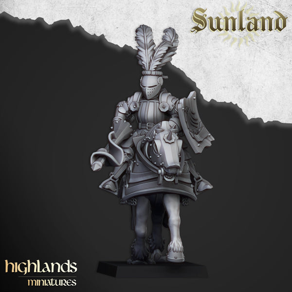 Sunland Knights on Horse By Highlands Miniatures