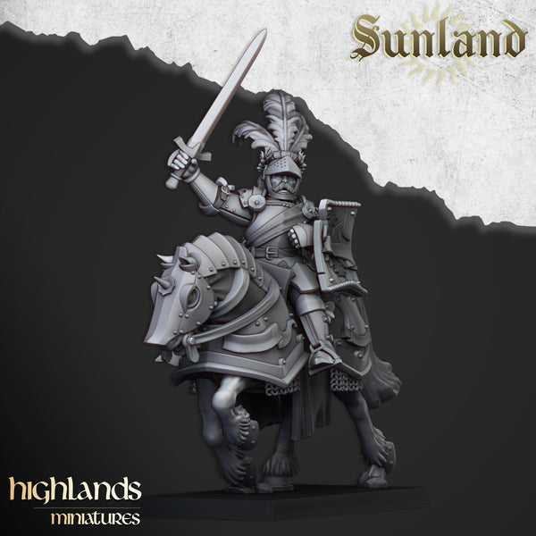 Sunland Knights on Horse By Highlands Miniatures