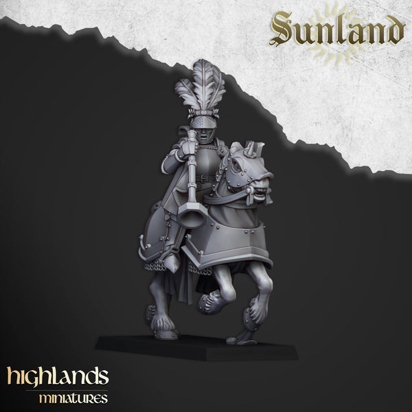 Sunland Knights on Horse By Highlands Miniatures