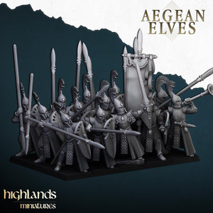 Aegean Elf Spearmen by Highlands Miniatures
