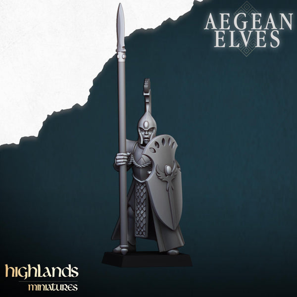 Aegean Elf Spearmen by Highlands Miniatures