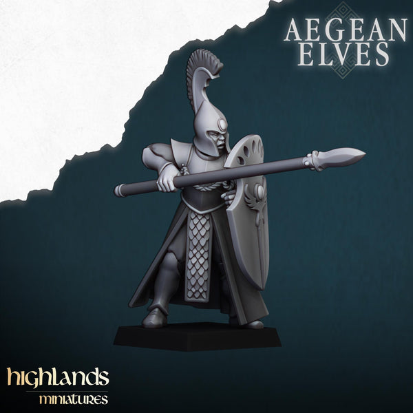 Aegean Elf Spearmen by Highlands Miniatures