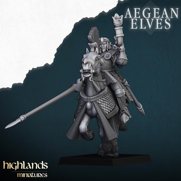 Agean Elves Mounted Lances unit  by Highlands Miniatures