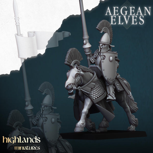 Agean Elves Mounted Lances unit  by Highlands Miniatures