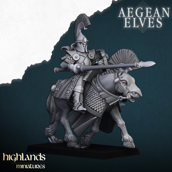 Aegean Elves Mounted Lances unit  by Highlands Miniatures