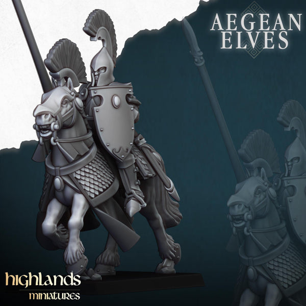 Aegean Elves Mounted Lances unit  by Highlands Miniatures