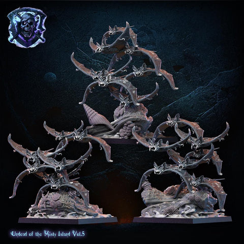 Undead of Misty Island- Bat Manta Swarms by Lost Kingdom Miniatures