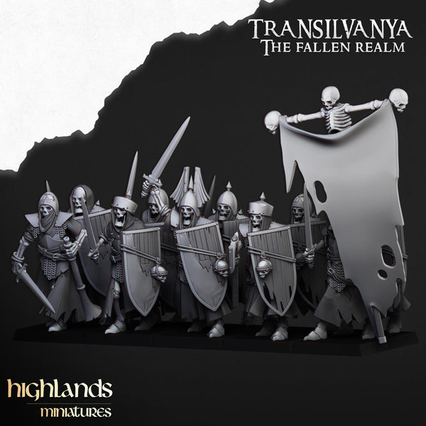 Spectres of Transilvanya - Skeletal Guard by Highlands Miniatures