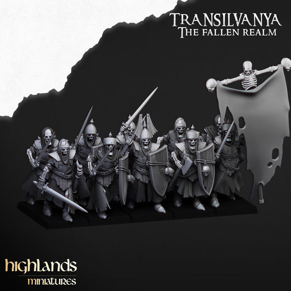 Spectres of Transilvanya - Skeletal Guard by Highlands Miniatures