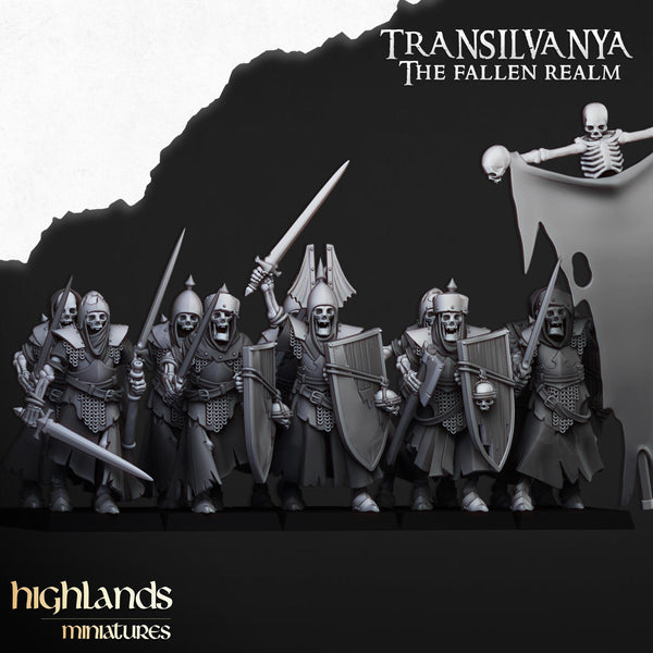 Spectres of Transilvanya - Skeletal Guard by Highlands Miniatures