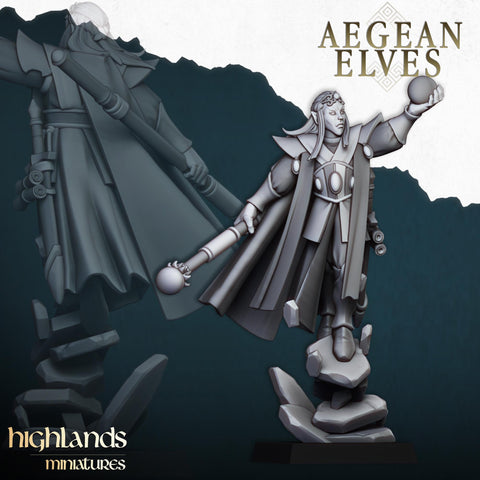 Aegean Elves Mage  by Highlands Miniatures