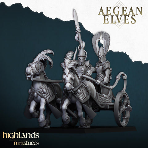 Aegean Elves Chariot  by Highlands Miniatures