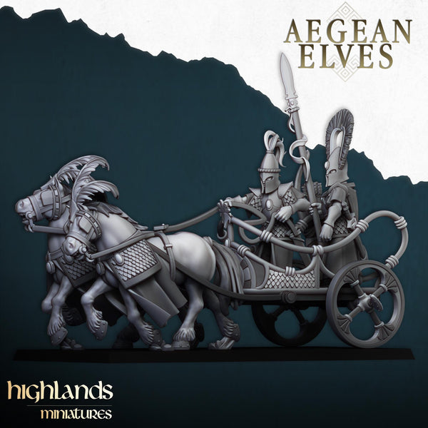 Aegean Elves Chariot  by Highlands Miniatures