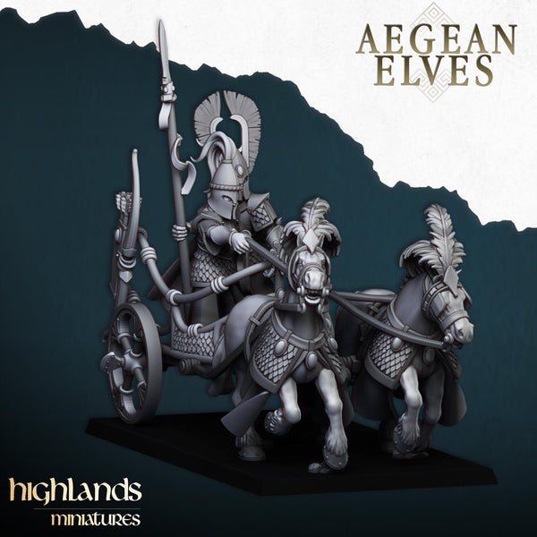 Aegean Elves Chariot  by Highlands Miniatures