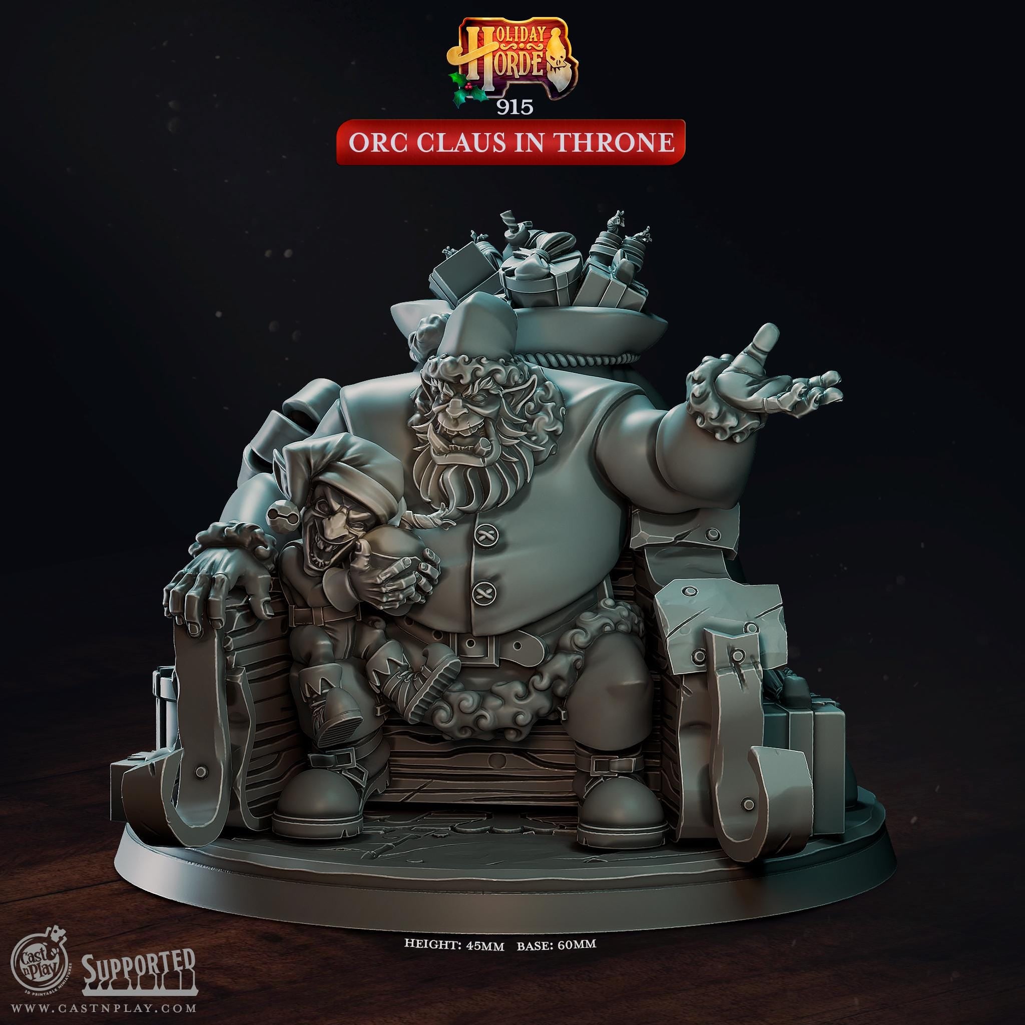 Orc Claus in Throne by Cast N Play (Holiday Horde)