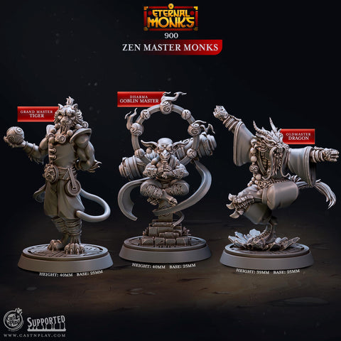 Zen Master Monks by Cast N Play (Eternal Monks)