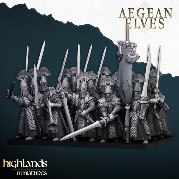 Aegean Elves Swords of Messara Regiment by Highlands Miniatures