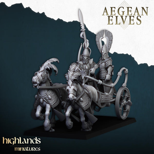 Aegean Elves Chariot  by Highlands Miniatures