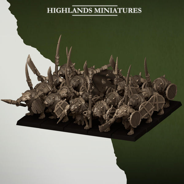 Sewer Vermin - Sewer Rats Unit by Highlands Miniatures