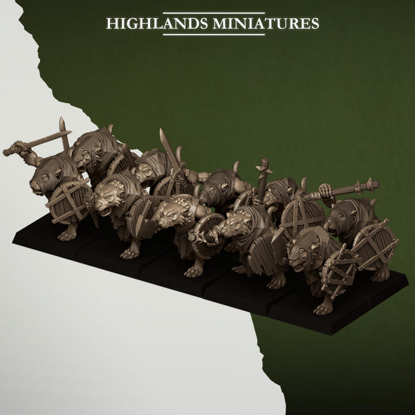 Sewer Vermin - Sewer Rats Unit by Highlands Miniatures