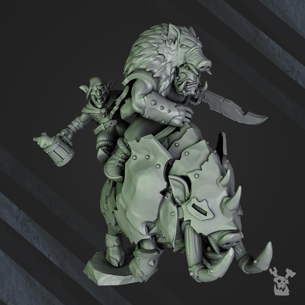 Khan Chilvarz "PorkaJaw" on de porka by DakkaDakka