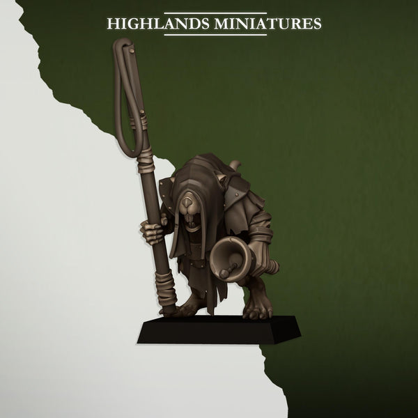 Sewer Vermin - Vermin Pastor by Highlands Miniatures