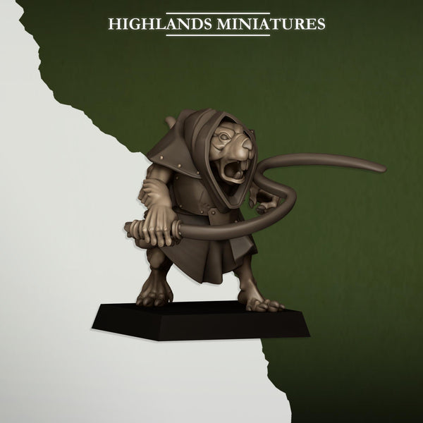 Sewer Vermin - Vermin Pastor by Highlands Miniatures