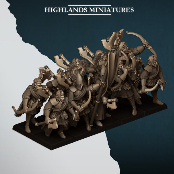 Aegean Nemean Lions With Bows Regiment by Highlands Miniatures
