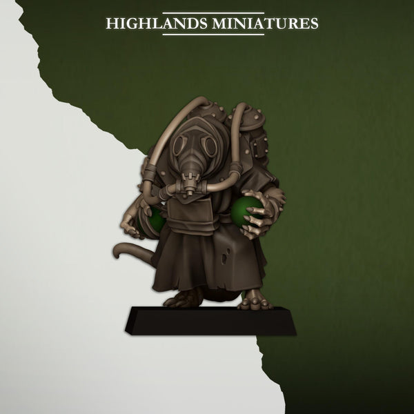 Sewer Vermin - Sewer Poison Porter Unit by Highlands Miniatures