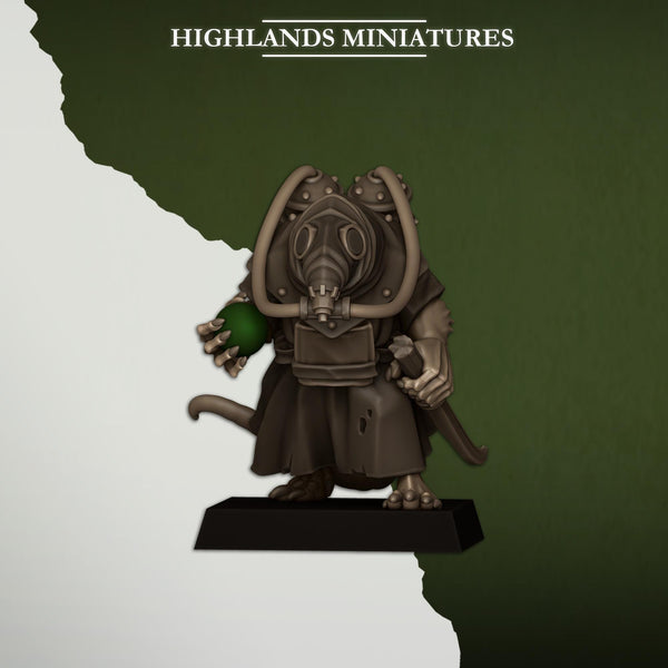 Sewer Vermin - Sewer Poison Porter Unit by Highlands Miniatures