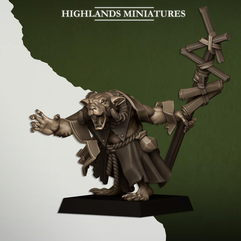Sewer Vermin - Vermin Warlock by Highlands Miniatures
