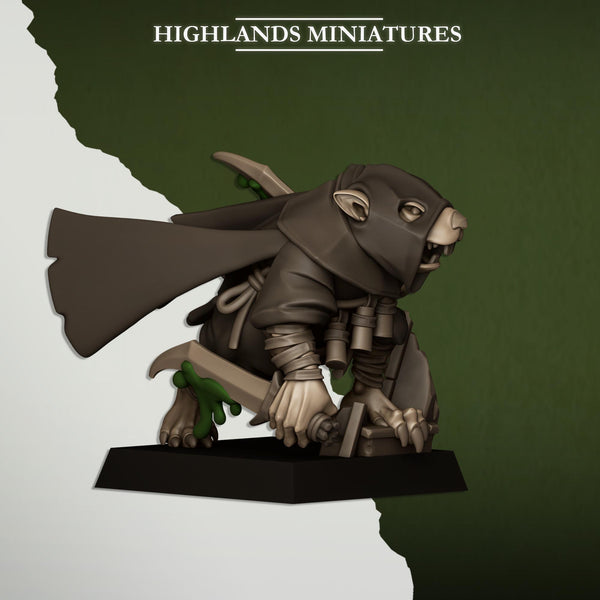 Sewer Vermin - Vermin Assassins Unit by Highlands Miniatures