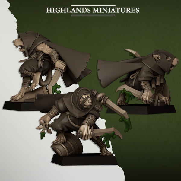 Sewer Vermin - Vermin Assassins Unit by Highlands Miniatures