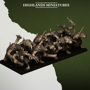 Sewer Vermin - Vermin Thugs Unit by Highlands Miniatures