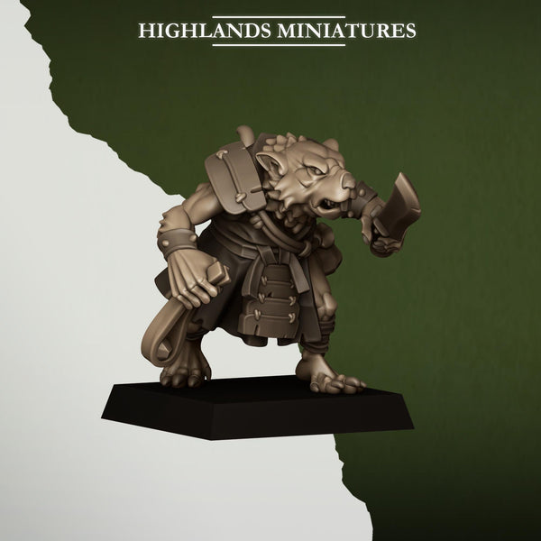 Sewer Vermin - Vermin Thugs Unit by Highlands Miniatures