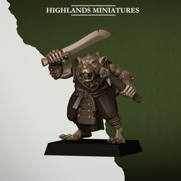 Sewer Vermin - Vermin Thugs Unit by Highlands Miniatures