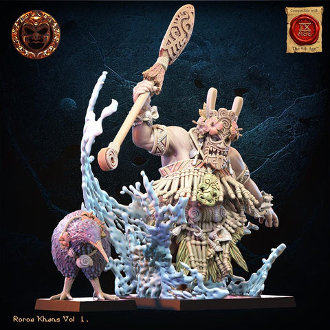 Roroa Khans -  Hinewai, Tohunga with familiar by  Lost Kingdom Miniatures