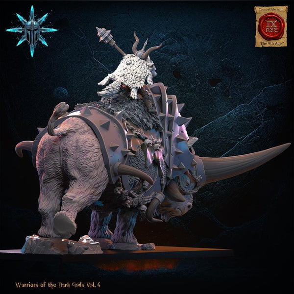 Warriors of the Dark Gods - Wasteland Wooly Trihorn by Lost Kingdom Miniatures