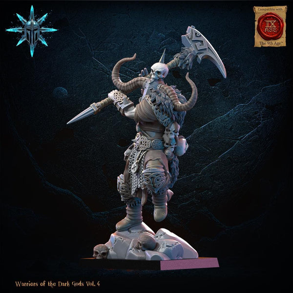 Warriors of the Dark Gods - Heavy Weapon Barbarian Chief by Lost Kingdom Miniatures