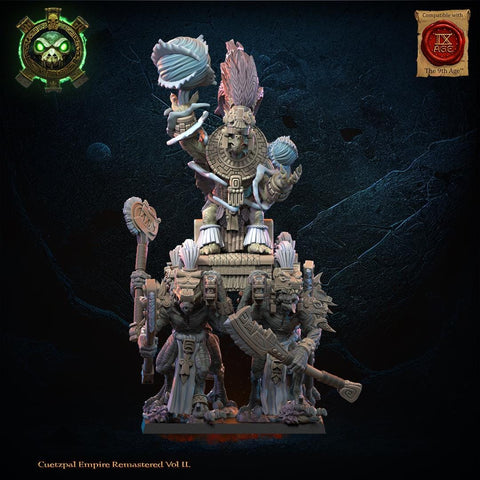 Cuetzpal Empire Remastered- Tezcatlipoca, the Living God on Palanquin   By  Lost Kingdom Miniatures