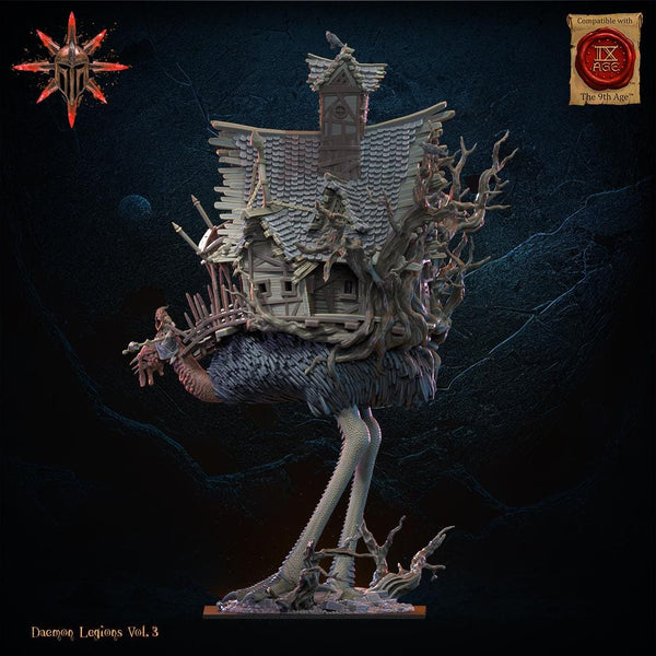 Daemon Legions - Baba Jaga, Daemon Witch on Horror Bird  by  Lost Kingdom Miniatures