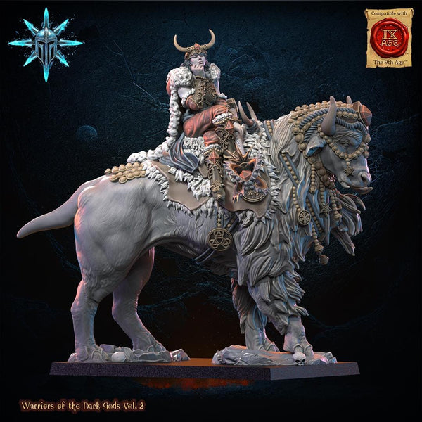 Warriors of the Dark Gods -Freyja, the half giant, Wasteland sorceress by Lost Kingdom Miniatures