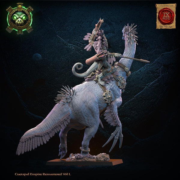 Cuetzpal Empire Remastered- Kuaxotl Heroine on Istetlueyak  By  Lost Kingdom Miniatures
