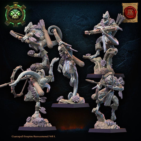 Cuetzpal Empire Remastered- Kuaxotl Unit with bows  By  Lost Kingdom Miniatures